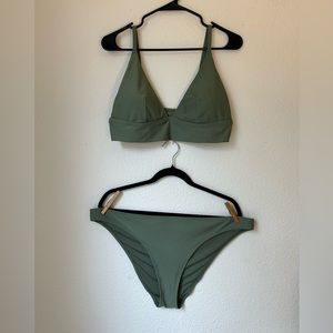 Arie Bikini, Sage Green, Top XL, Bottom XXL